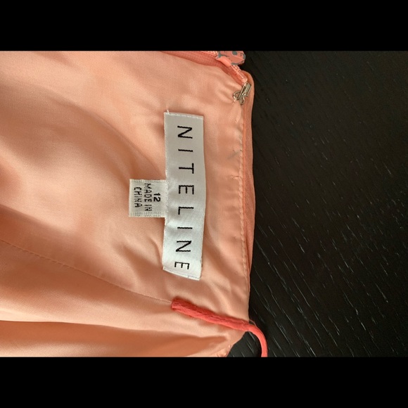 Strapless Peach Cocktail Dress (with tiny string) - Picture 8 of 8